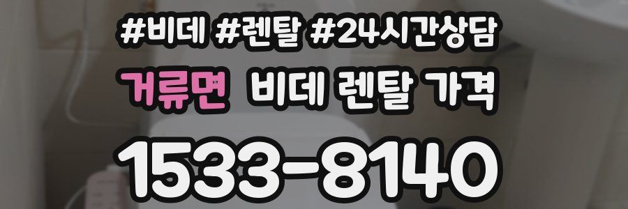거류면 비데 렌탈 가격