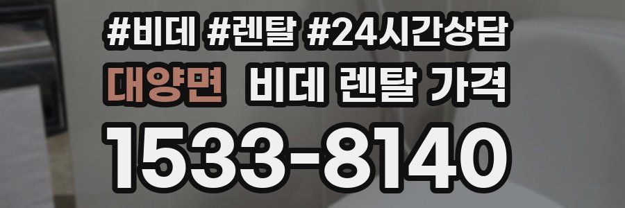 대양면 비데 렌탈 가격