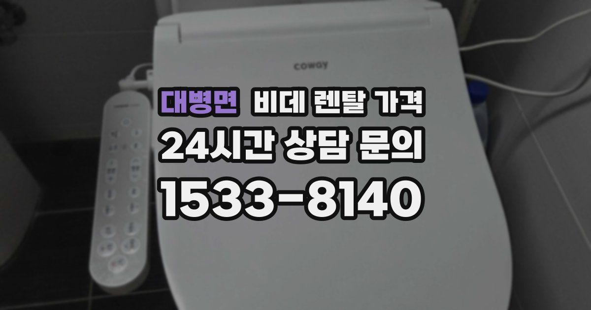대병면 비데 렌탈 가격