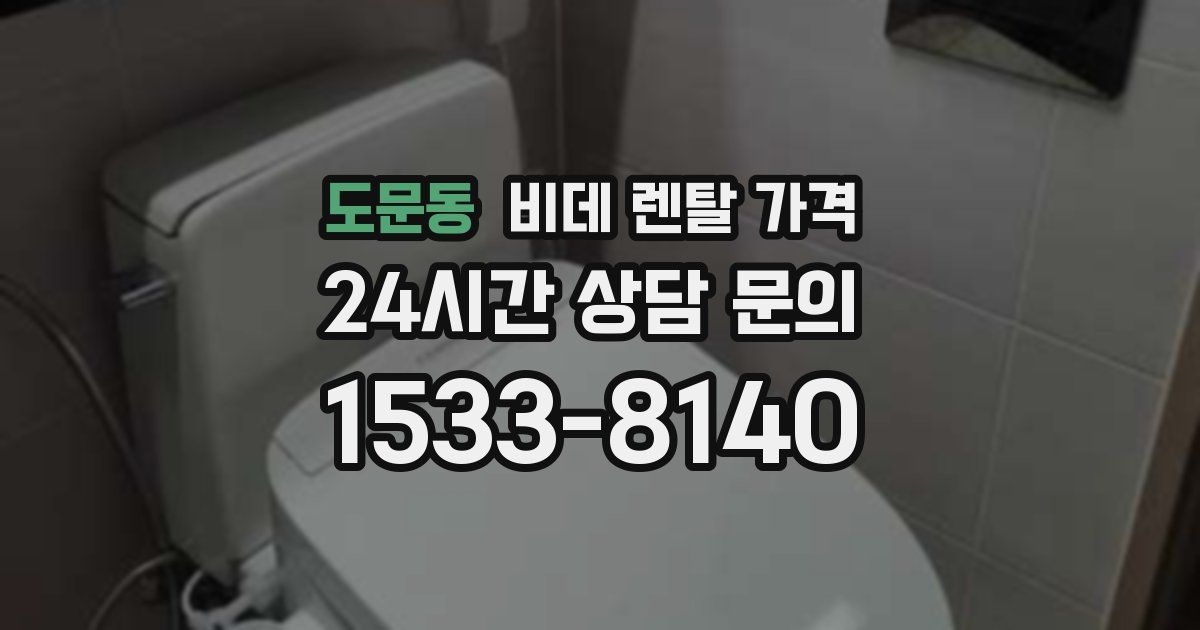도문동 비데 렌탈 가격