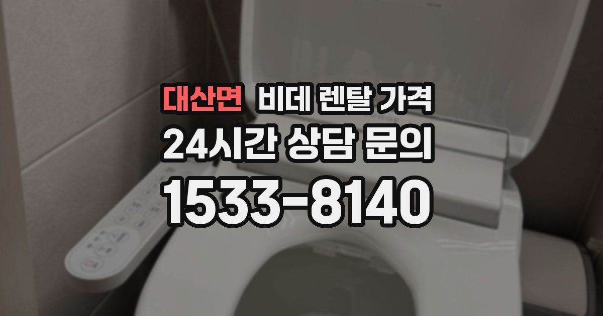 대산면 비데 렌탈 가격