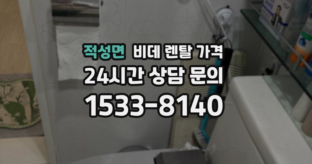 적성면 비데 렌탈 가격