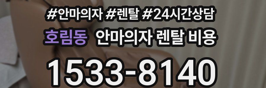 호림동 안마의자 렌탈 비용