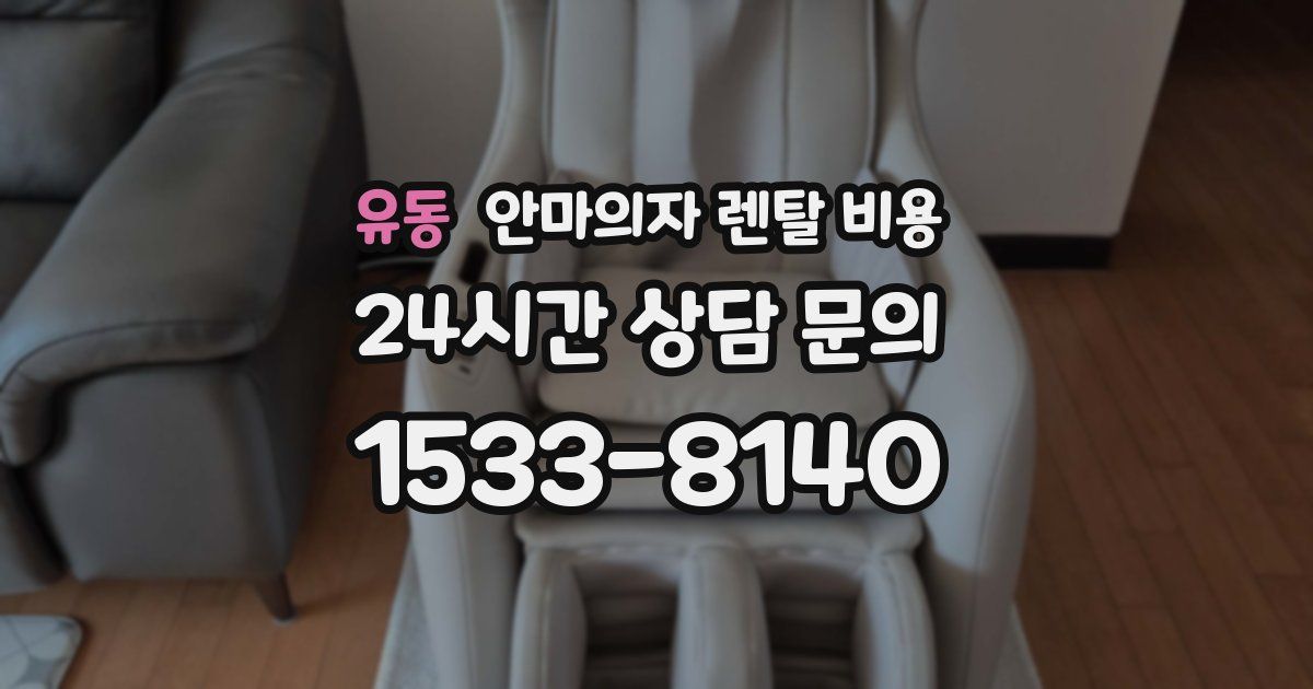 유동 안마의자 렌탈 비용