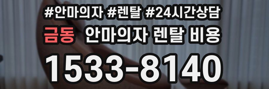 금동 안마의자 렌탈 비용