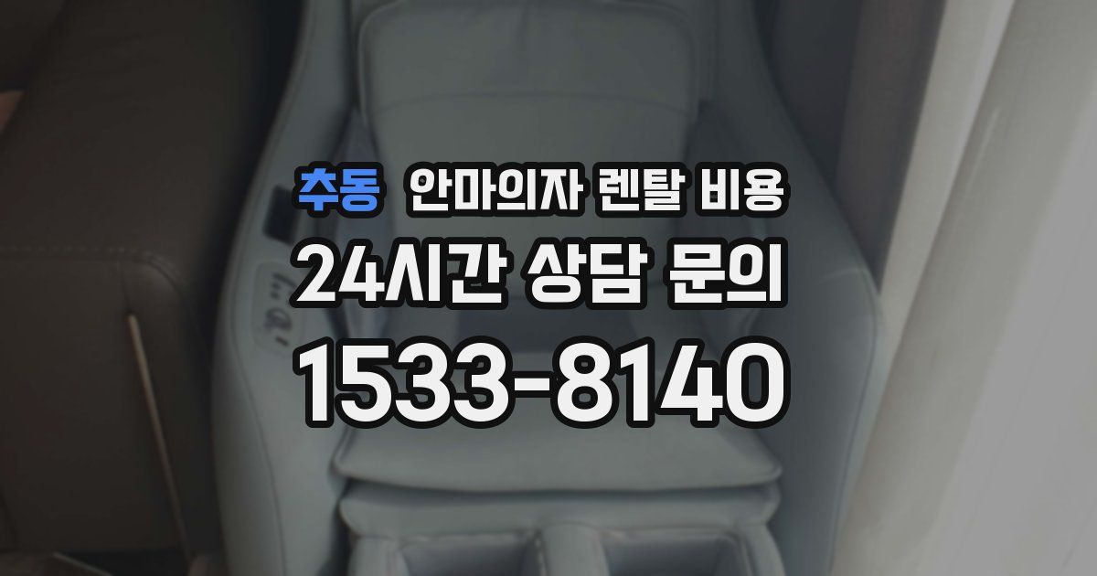 추동 안마의자 렌탈 비용