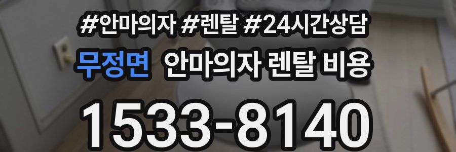 무정면 안마의자 렌탈 비용