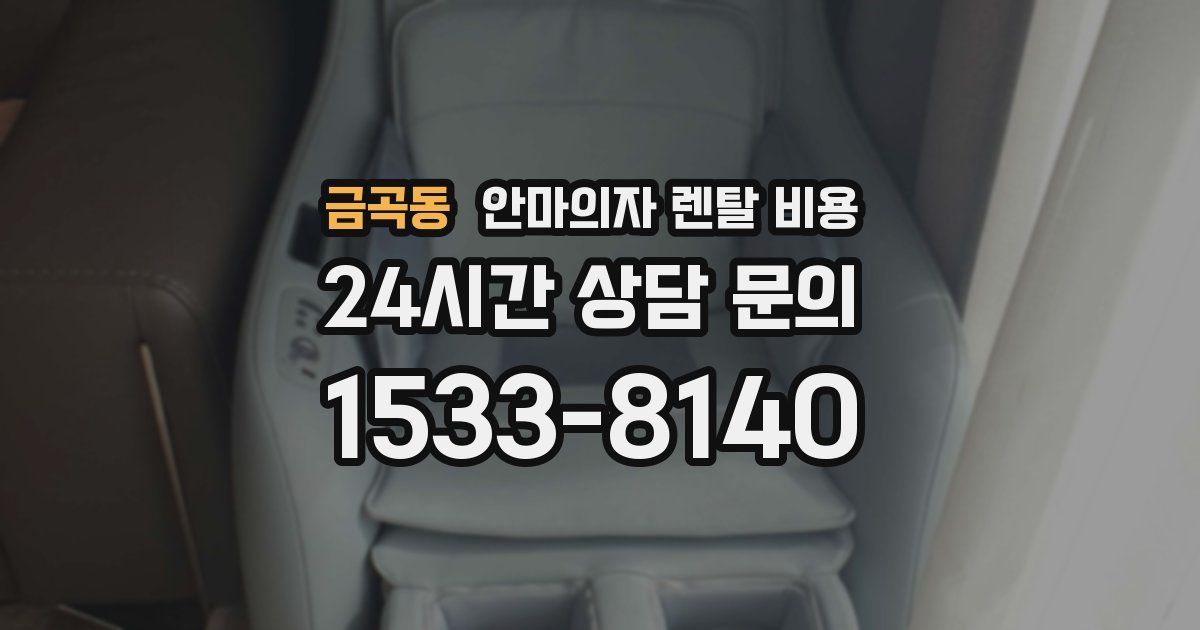 금곡동 안마의자 렌탈 비용