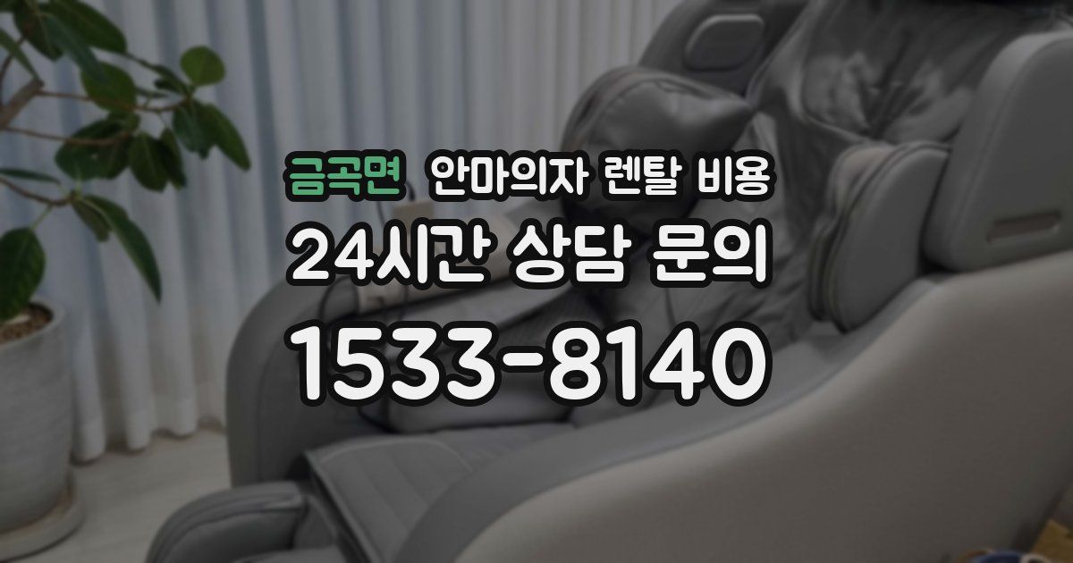 금곡면 안마의자 렌탈 비용