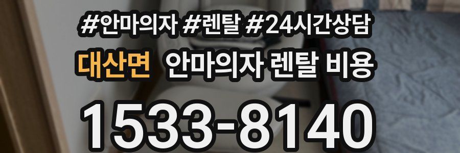 대산면 안마의자 렌탈 비용