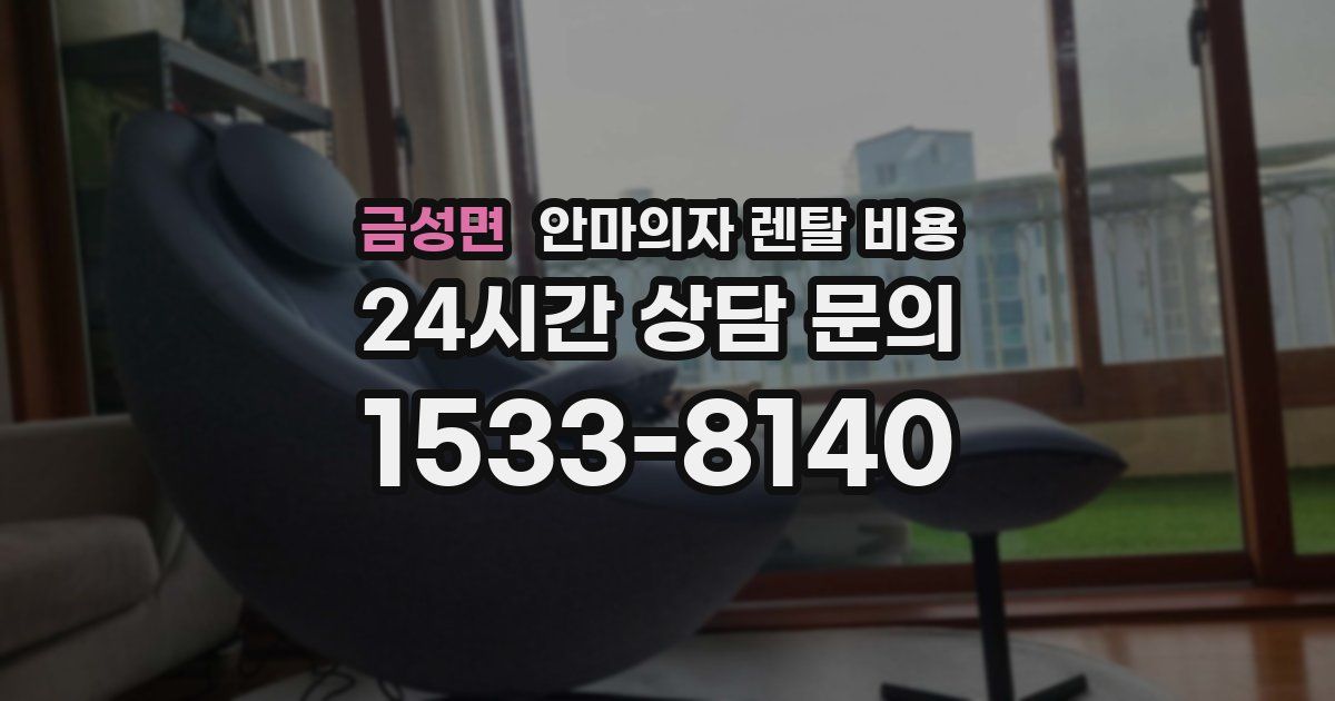 금성면 안마의자 렌탈 비용