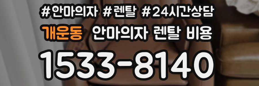 개운동 안마의자 렌탈 비용