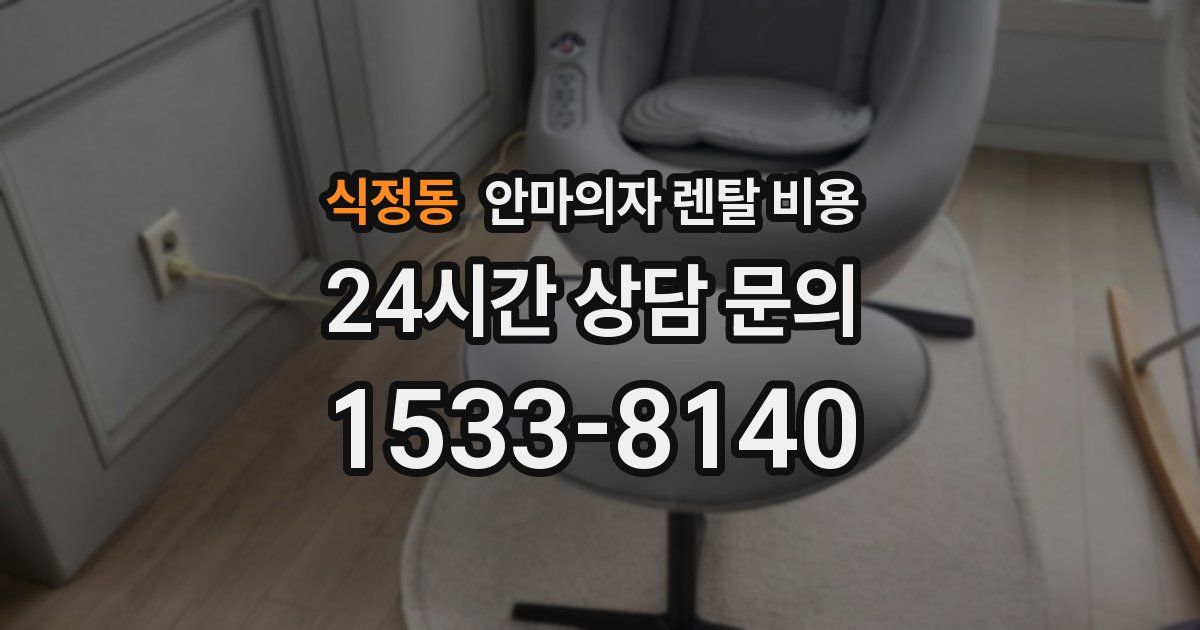 식정동 안마의자 렌탈 비용