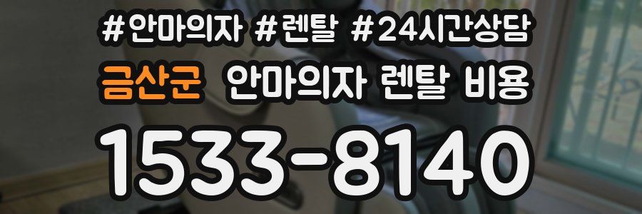 금산군 안마의자 렌탈 비용