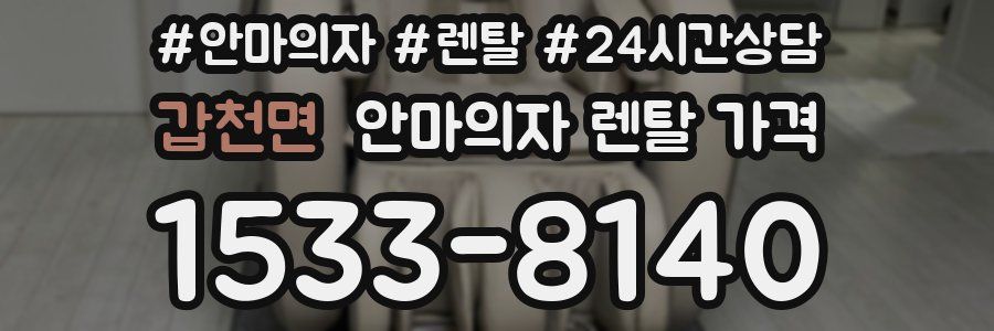 갑천면 안마의자 렌탈 가격