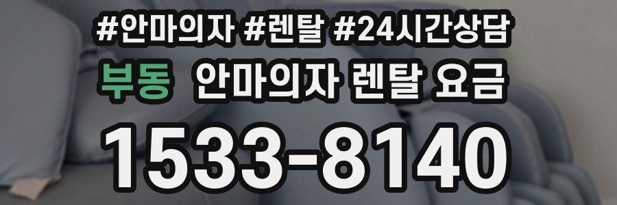 부동 안마의자 렌탈 요금