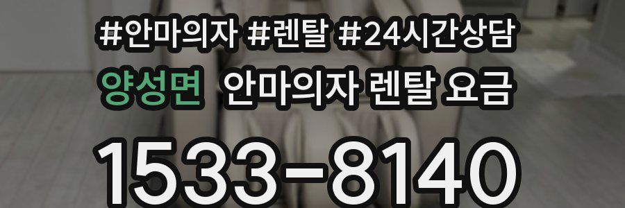 양성면 안마의자 렌탈 요금