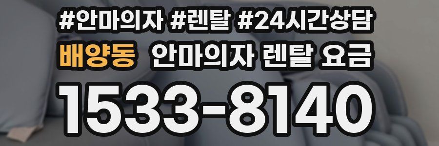 배양동 안마의자 렌탈 요금