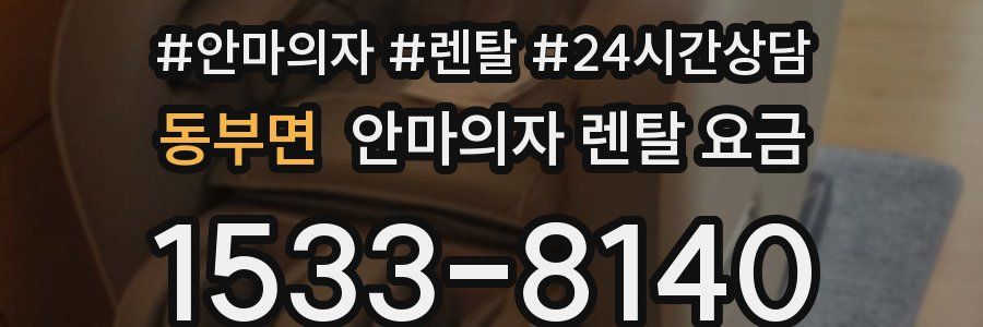동부면 안마의자 렌탈 요금