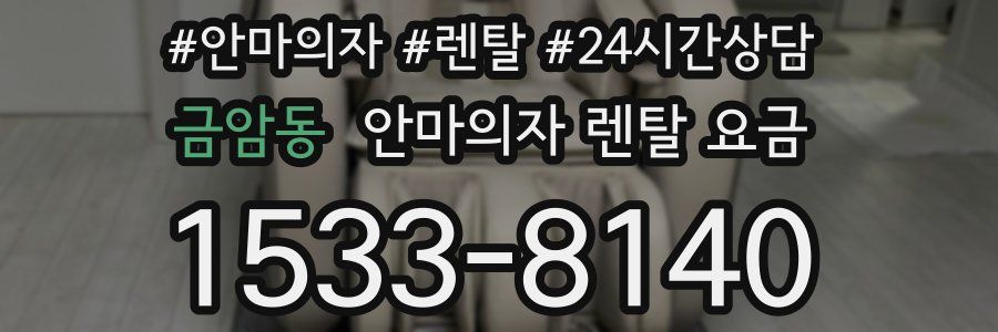 금암동 안마의자 렌탈 요금