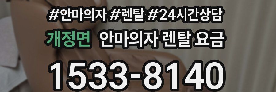 개정면 안마의자 렌탈 요금
