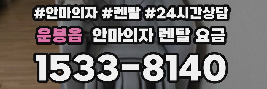 운봉읍 안마의자 렌탈 요금
