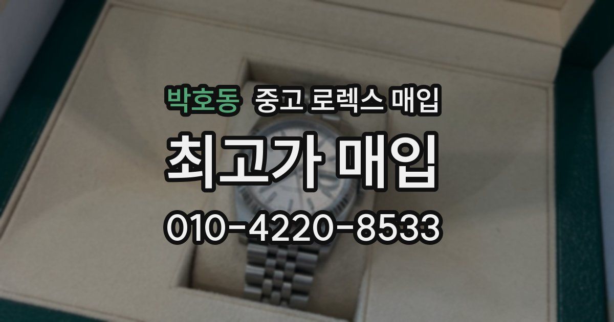 박호동 중고 로렉스 매입
