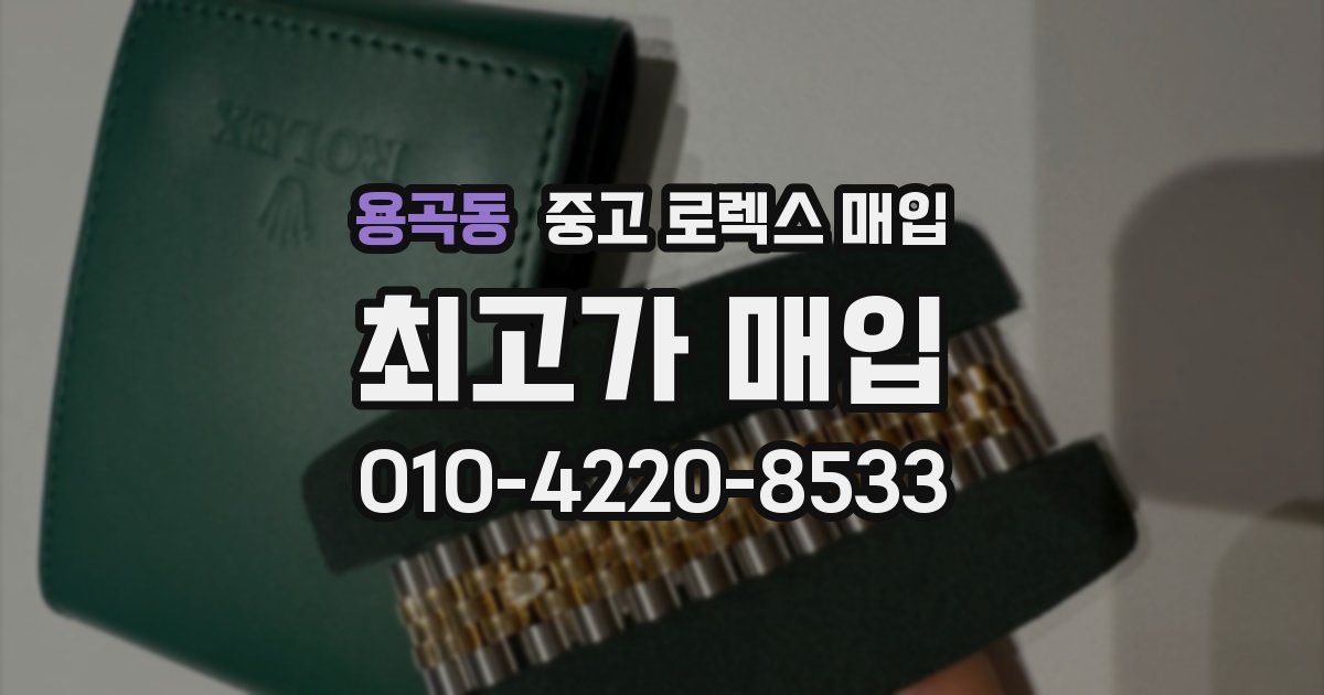 용곡동 중고 로렉스 매입