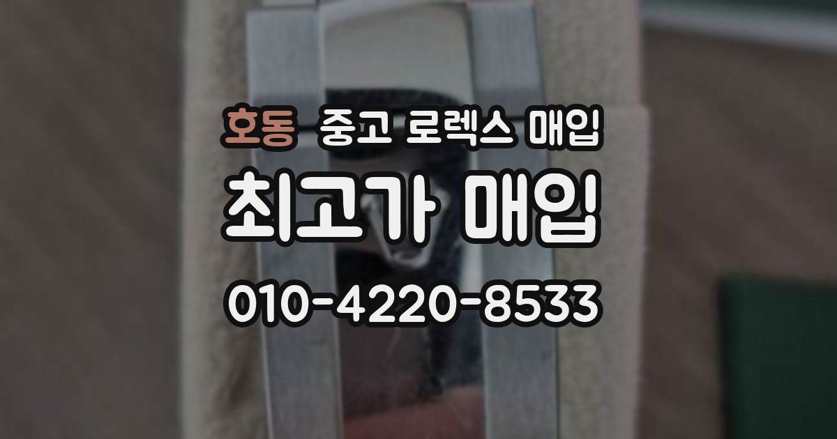 호동 중고 로렉스 매입