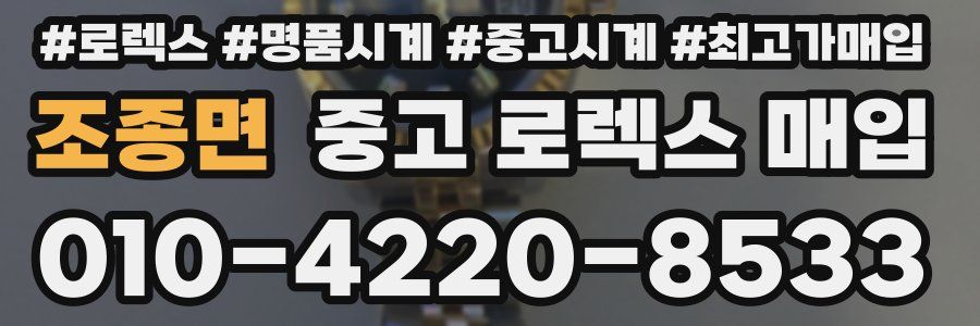 조종면 중고 로렉스 매입