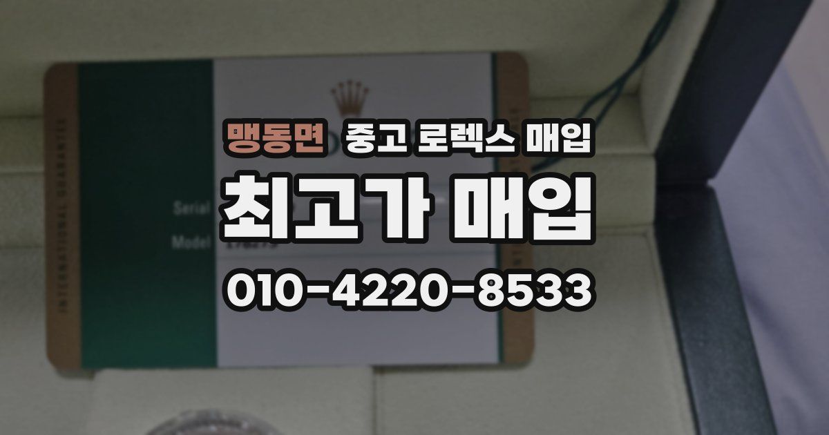 맹동면 중고 로렉스 매입
