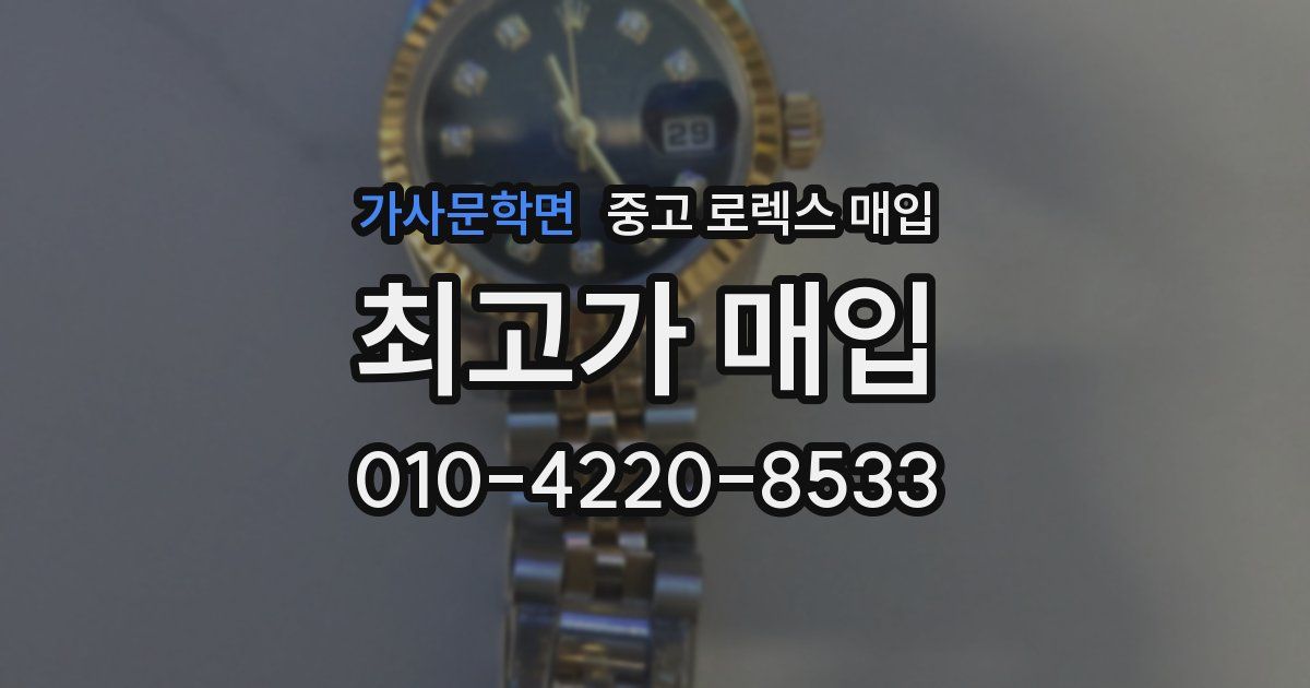 가사문학면 중고 로렉스 매입