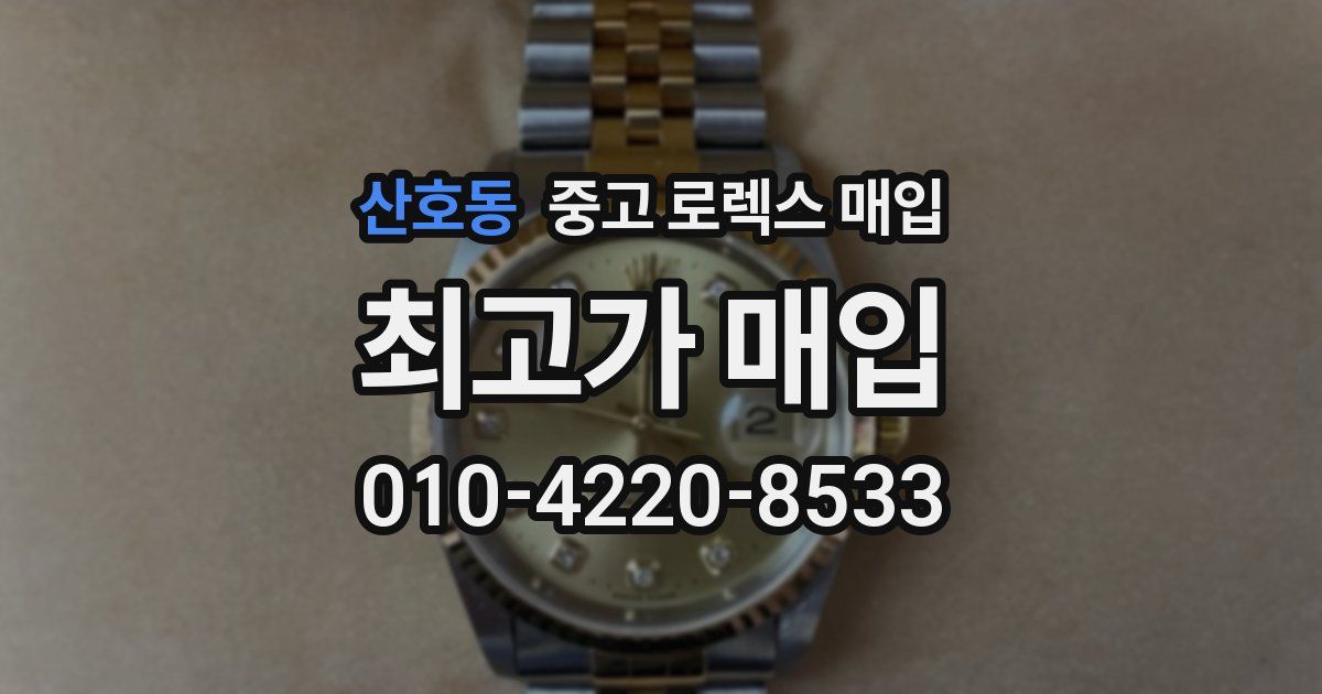 산호동 중고 로렉스 매입