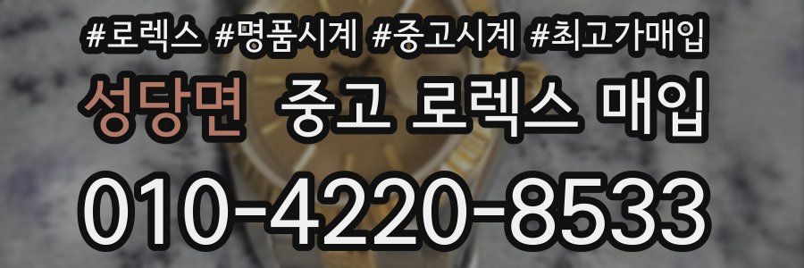 성당면 중고 로렉스 매입