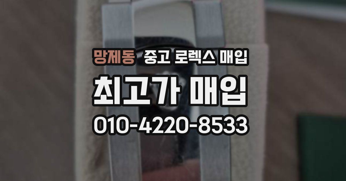 망제동 중고 로렉스 매입