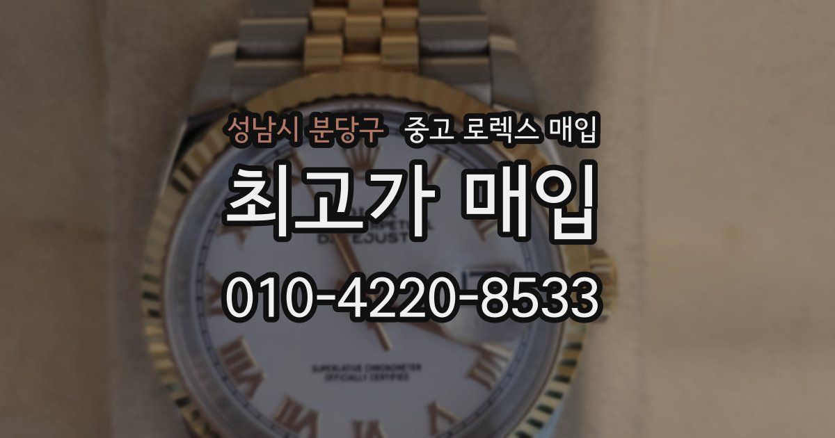 성남시 분당구 중고 로렉스 매입