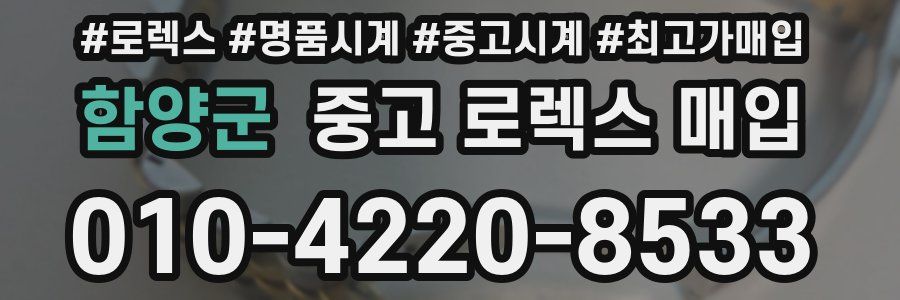 함양군 중고 로렉스 매입