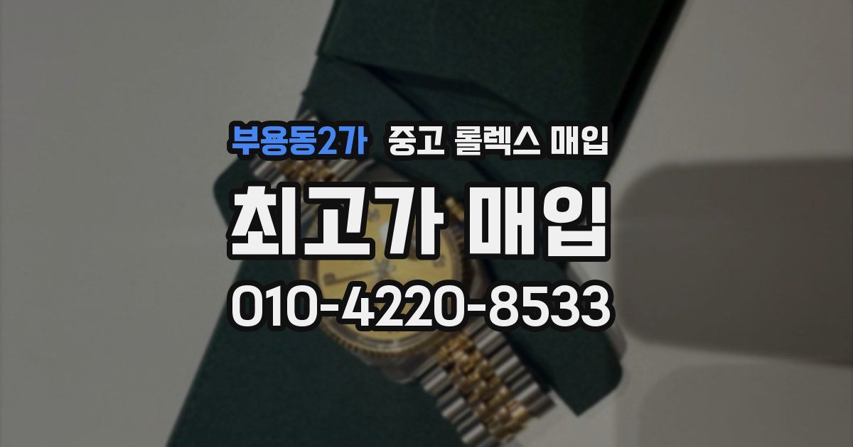 부용동2가 중고 롤렉스 매입