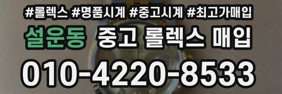 설운동 중고 롤렉스 매입