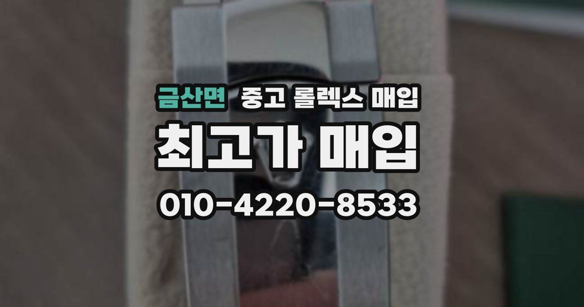 금산면 중고 롤렉스 매입