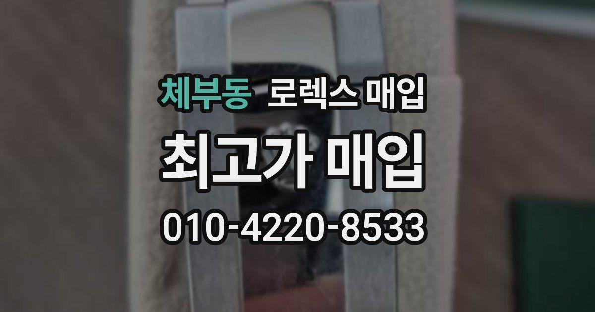 체부동 로렉스 매입