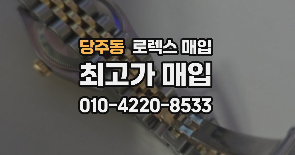 당주동 로렉스 매입