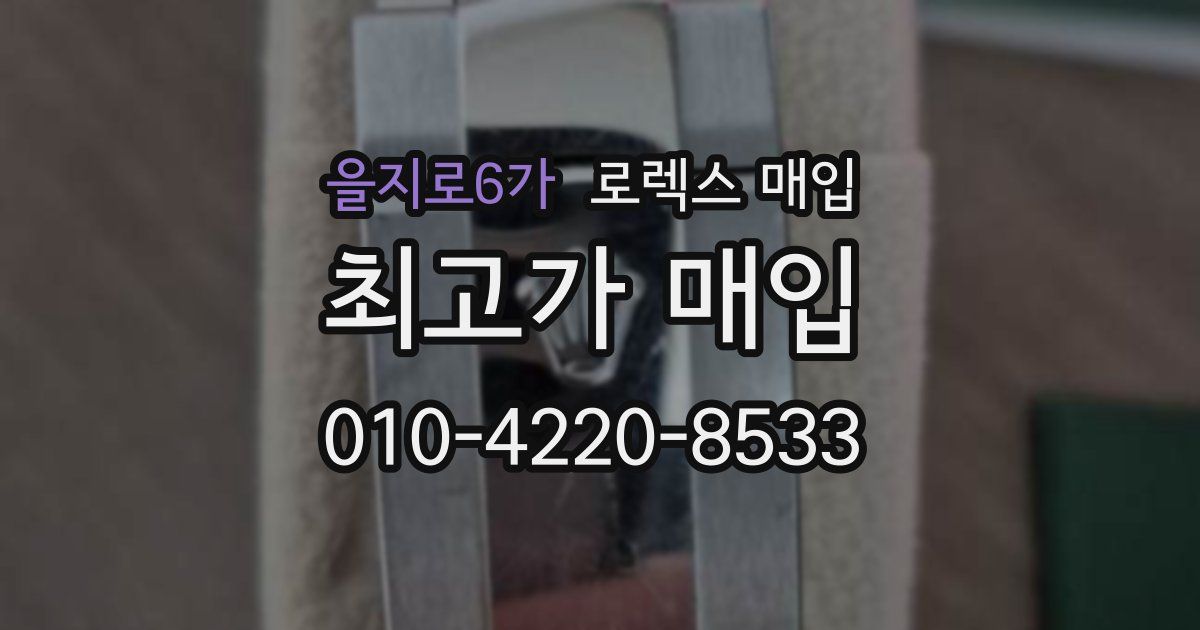 을지로6가 로렉스 매입