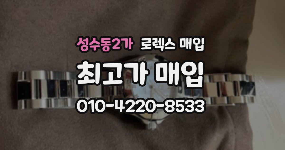 성수동2가 로렉스 매입