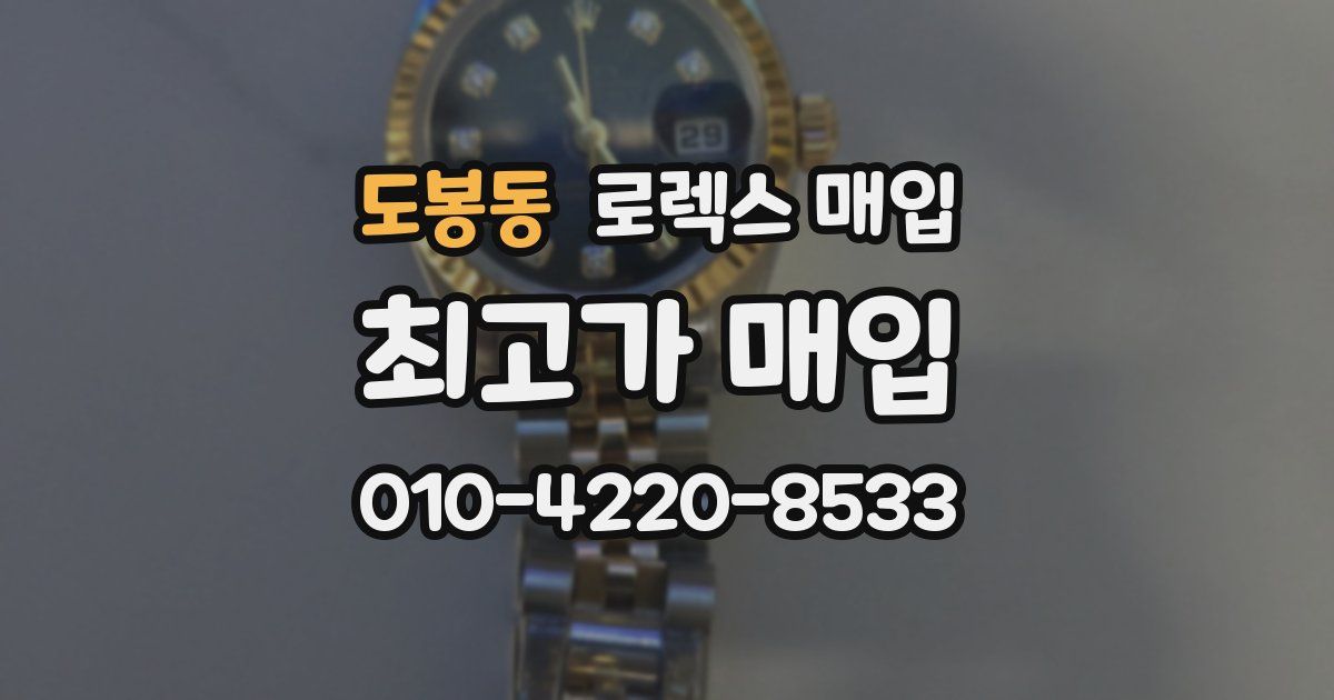 도봉동 로렉스 매입