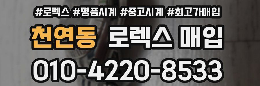 천연동 로렉스 매입