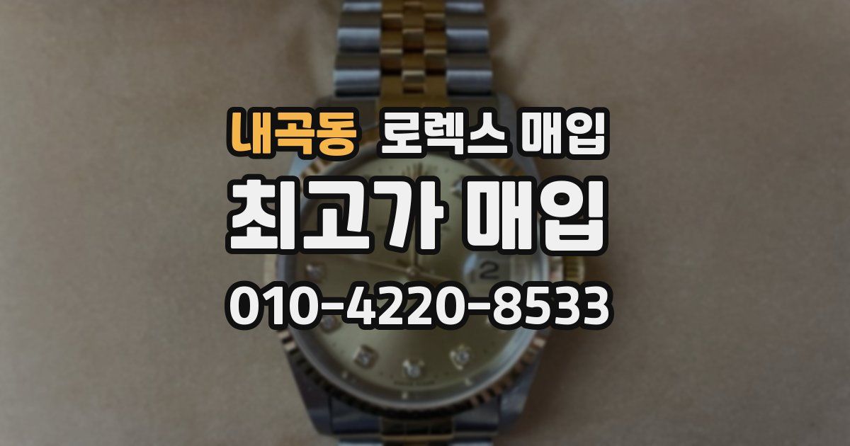 내곡동 로렉스 매입