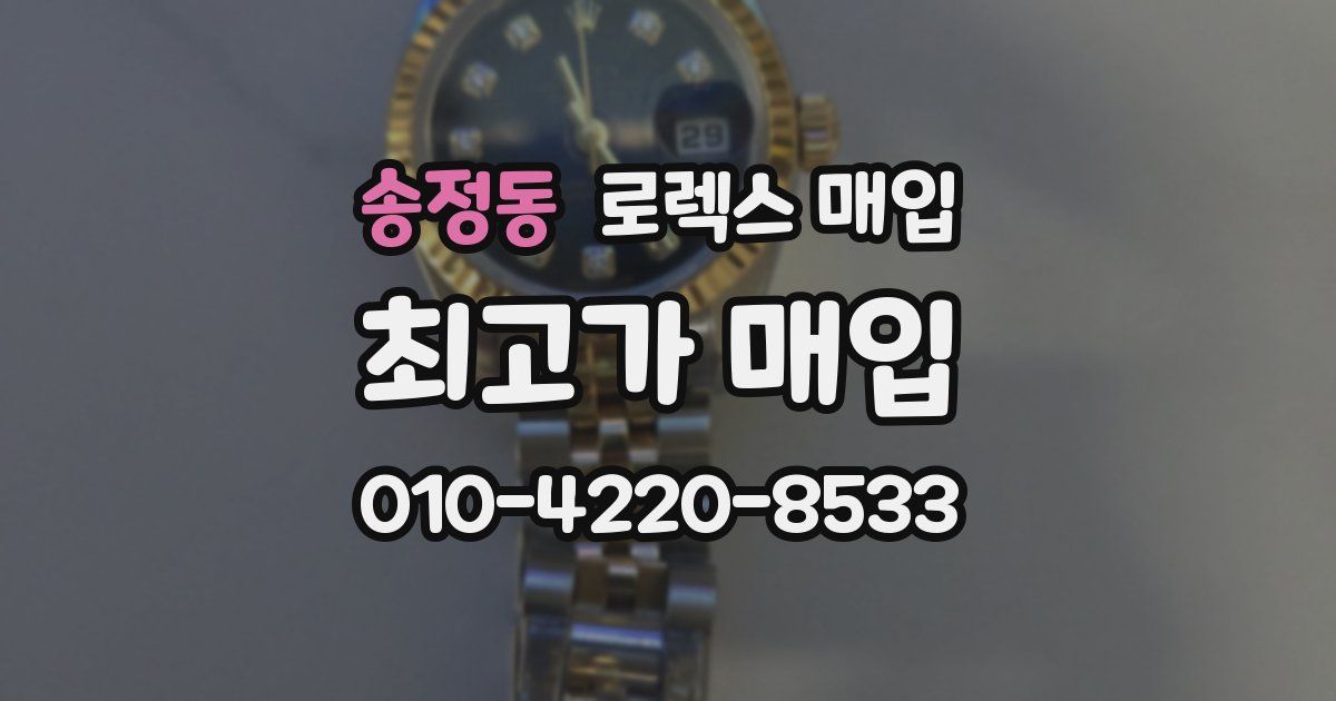 송정동 로렉스 매입