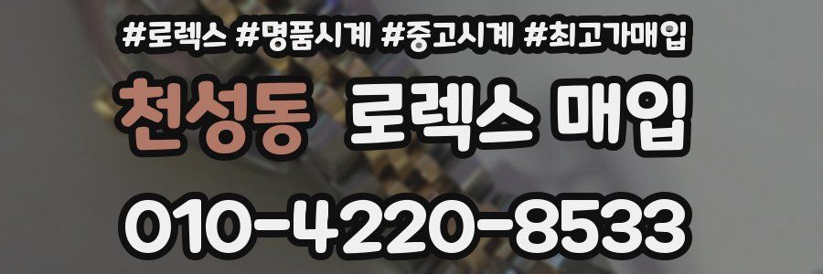 천성동 로렉스 매입