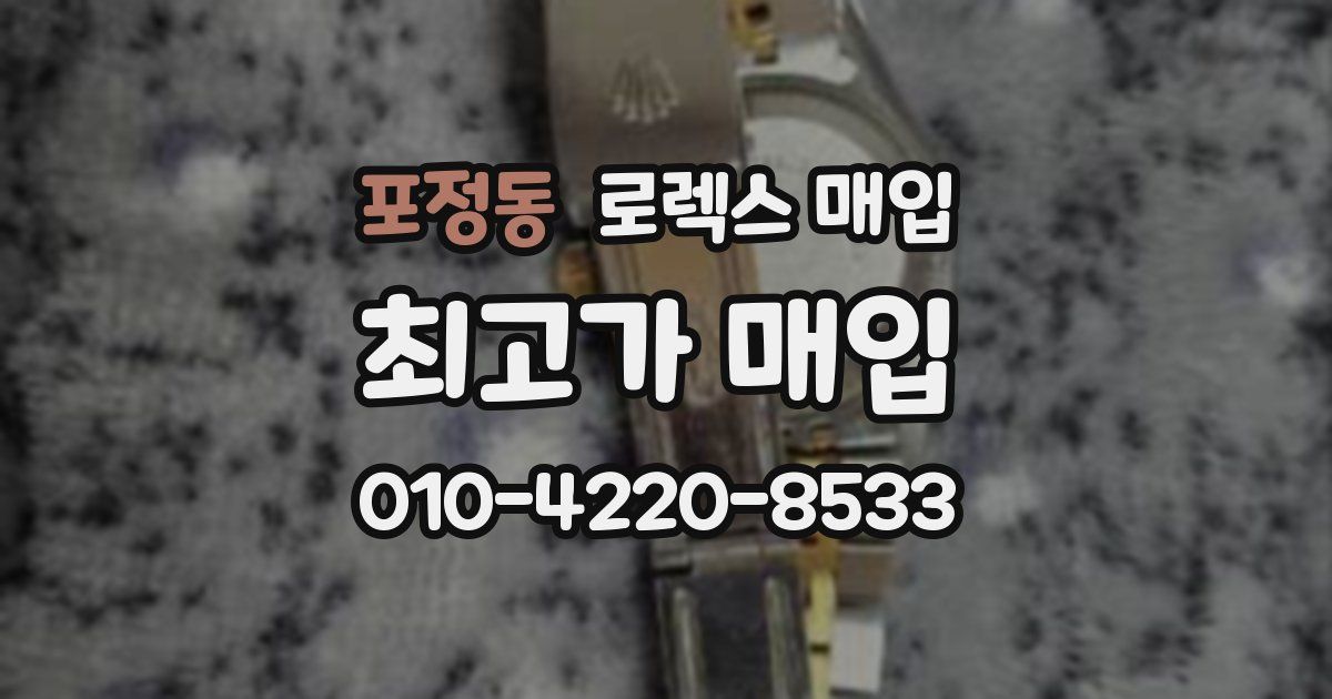 포정동 로렉스 매입